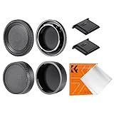 K&F Concept ニコンFマウント用 ボディキャップ レンズリヤキャップ セット NIKONに対応 レンズ保管用 ボディマウント保護キャップ カメラ用部品 互換品 カメラ用アクセサリー 防塵 耐スクラッチ