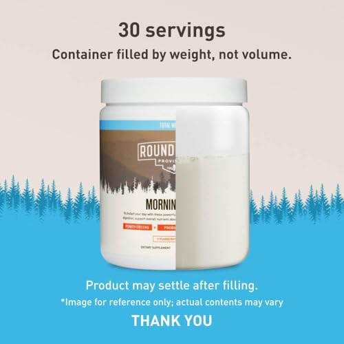 Image of ROUNDHOUSE PROVISION Morning Kick Greens, Strawberry Lemonade, 30 Servings | Greens Superfood Powder for Gut Health, Sugar Free, Caffeine Free, Ashwagandha, Collagen Peptides, Probiotics, Chuck Norris