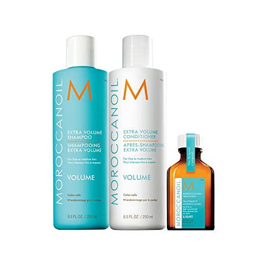 Moroccanoil Champú y Acondicionador Extra Volumen 250ml con Tratamiento LIght 25ml