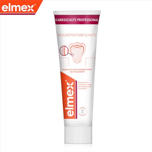 2. Bild von elmex Zahnpasta Kariesschutz Professional 75 ml – medizinische Zahnreinigung für hochwirksamen Kariesschutz – mit patentiertem Zuckersäuren-Neutralisator