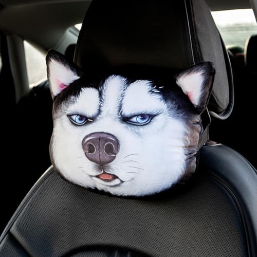 Almohada de cuello para auto con diseño de gato miniatura 4