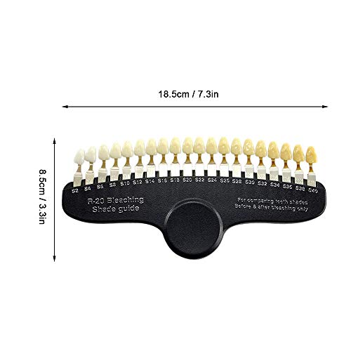 Image of Dental Teeth Shade Guide Professional D R-20 Tooth Whitening Shade Chart with 20 Colors