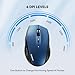 TECKNET Bluetooth Mouse, 4800 DPI Wireless Mouse, 2-Year Battery 6 Adjustable DPI, 6 Buttons Compatible with Laptop/Windows/Computer - Blue