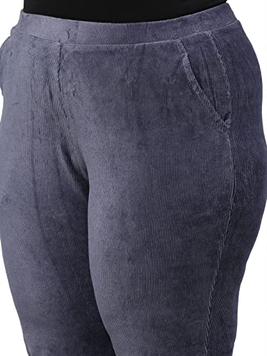 Image of GO COLORS Solid Corduroy Treggings for Women | Warmtech, Mid Rise, Side Pocket