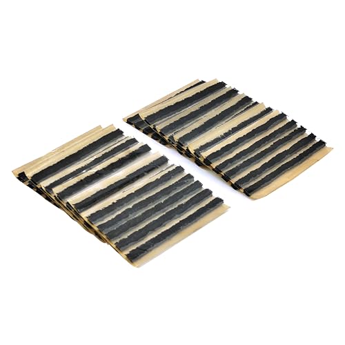 Image of TS-160D60 Tire Rubber Plug Strings (1 /4 inch x 4 inch Black 60 Strips), 6 x 100 mm Emergency Tubeless Tyre Repair Plugs for Flat Tire Repair Puncture