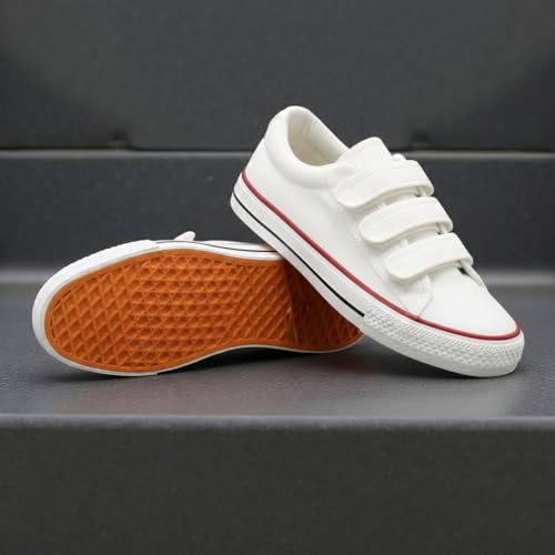 Image of Women's Canvas Running Walking Casual Hook and Loop Tape Sneakers Shoes