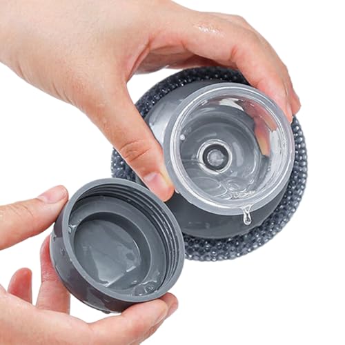 Brockery Con Dispensador De Tanques De - Visualización De Cepillo Con Dispensador Líquido | Cocina | Recurrente Para Jarrones Con Depósito De Jabón | Mango Ergonómico Para Apartamentos De Cocina