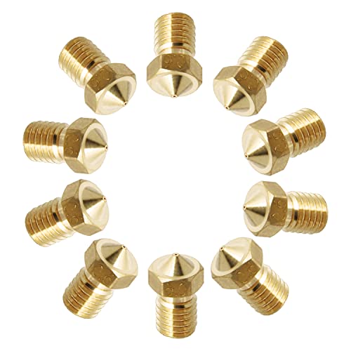 Ohamtes 10Pcs 0.6mm 高品質真ちゅうノズル、3Dプリンターノズル、押出機ノズル、1.75mm仕様の消耗品押出ノズルに使用（Amazon）