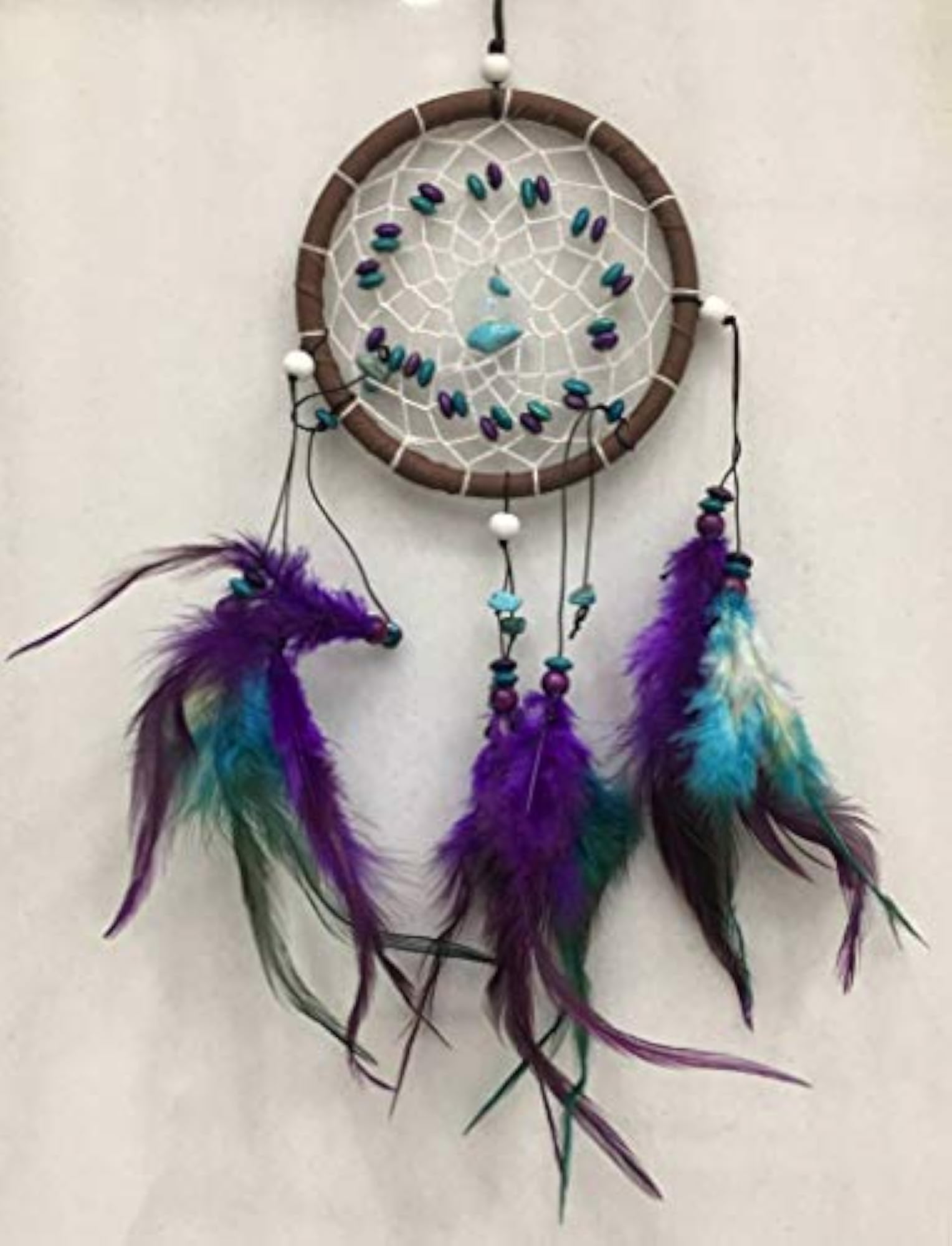 Handmade Beaded Circular Dream Catcher Decoration
