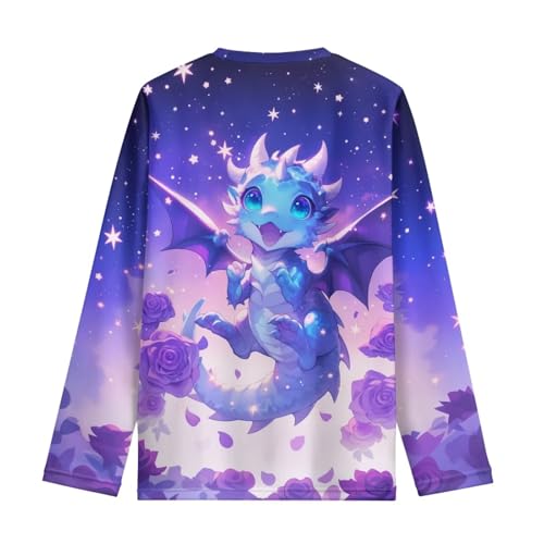 Image of Kids Long Sleeve Shirts for Girls 3-16 Year Old Cute Clothes for Teen Girls Casual Workout Tops
