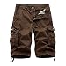 Pantaloncini Uomo Cargo Running Sportivi Larghi Pantaloncini con Elastico con Tasche Palestra Estivi Bermuda Shorts Casual Lavoro Cotone Slim Fit Pantaloni Corti Pantaloni Tuta