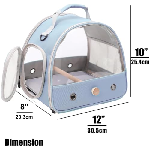 halinfer Porta-viagens para pássaros, porta-periquitos portátil para pássaros pequenos com poleiro (