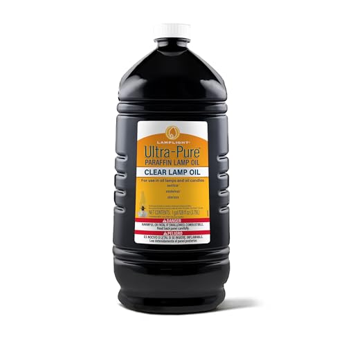 Lamplight Ultra-Pure Liquid Paraffin Lamp Oil – 1 Gallon (128 Oz) – Smokeless, Sootless & Odorless For Indoor Use – Clean-Burning Oil For Lamps, Lanterns & Emergency Preparedness