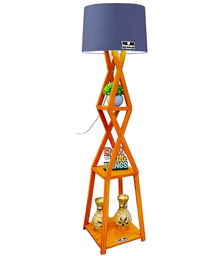 Image of Cotton Decorative LED Lamp For Living Room And Bedroom Corners, Side Lamp For Sofa, Home Decor Light (Grey Shade)