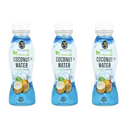 Image of SATVIK AAHAR Yellow Tender Coconut Water From Pollachi | With Vital Minerals, No Artificial Colours, Flavours or Preservatives- 200ml (Pack of 3)