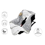 Bo Einschlagdecke für Babyschale, Kinderwagen und Kindersitze - Baby Decke für Neugeborene in idealer Größe 80x80cm mit Kapuze und Klettverschluss für Winter und Sommer