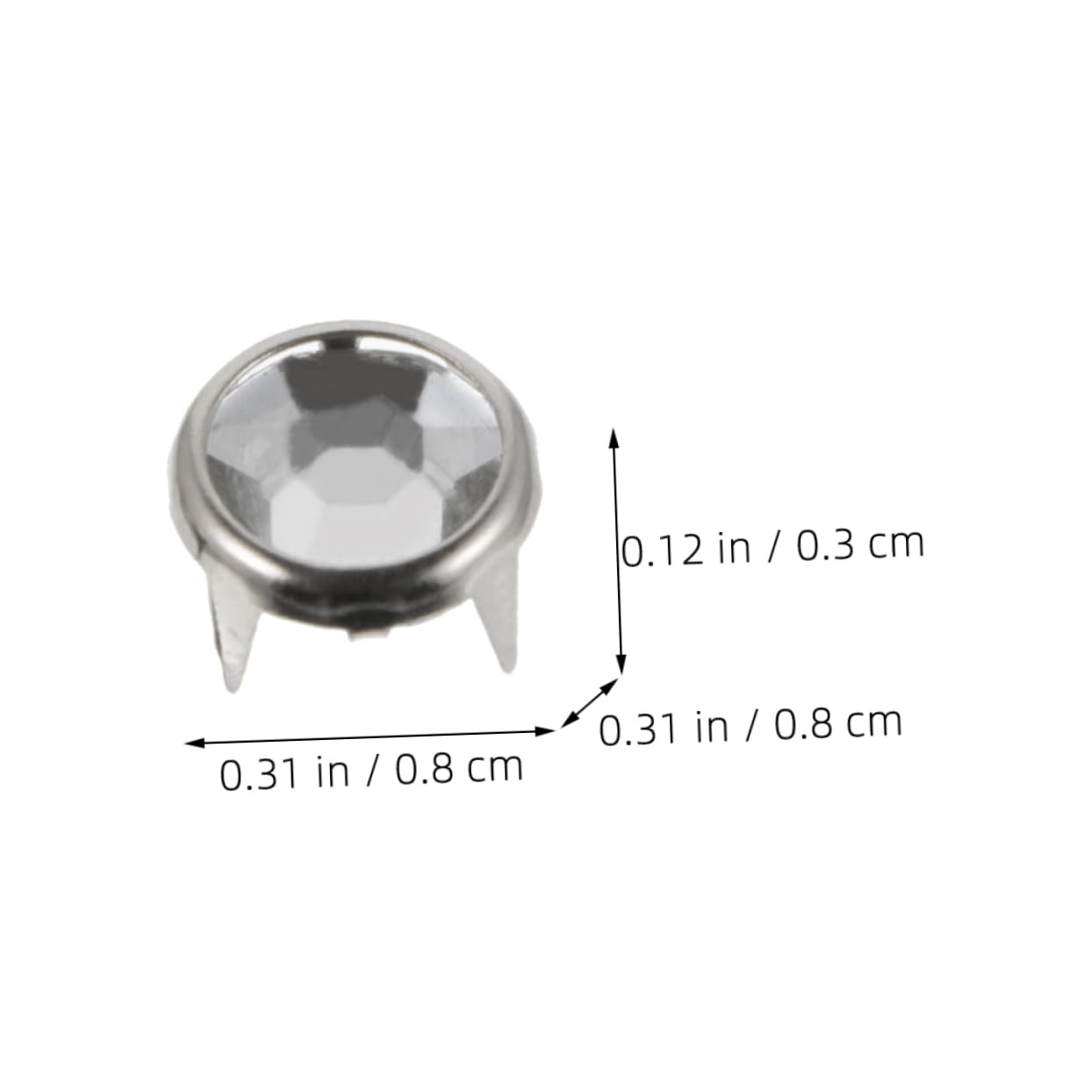 ERINGOGO Hollow Rivets 100pcs Spike Fastener Studs for Clothing Decorative Claw Nails Dressmaking