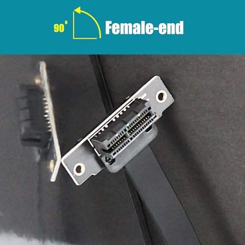 GLOTRENDS 100mm PCIe 3.0 X1 Riser Cable for M.2, WiFi, Firewire, USB, Sound Cards, etc - Thumbnail 4