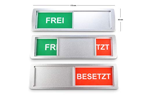 1 x GROßES FREI/BESETZT Schild 17,5 x 5cm NEU Cover