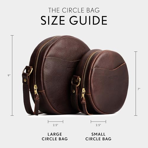 Image of Portland Leather Goods Circle Crossbody Bag for Women - Handmade from the Finest Full-Grain Hides