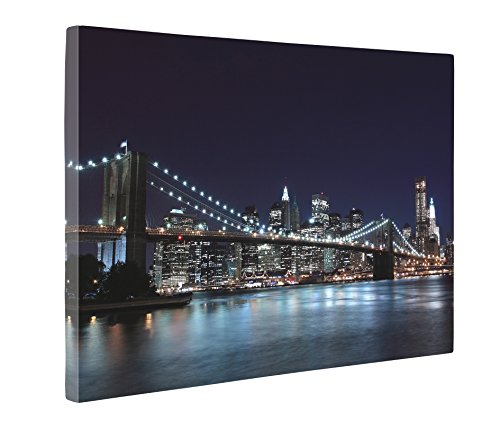 Niwo Art (Tm - New York Cityscape Picture On Canvas - Giclee Wall Art For Home Decor, Gallery Wrapped, Stretched And Framed Ready To Hang (16"X12"X0.75") #TOP15