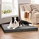 BEDSURE orthopädisches Hundebett Grosse Hunde - 112x81x7.6cm Hundekissen flauschig Hundematte waschbar Hundematratze in dunkelgrau für große Hunde