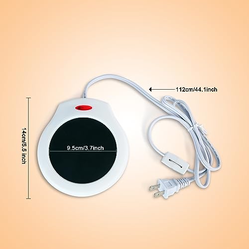Image of Home&Office Desktop Electric Mug Warmer-Coffee /Tea /Cocoa /Soup-Scented Candles Gift for Winter 2pcs(White and Black (CFW002-White Black)