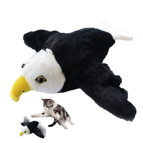 Flapping Bird Cat Toy | USB Electric Flying Bird For Cats | Interactive Pet Toy For Indoor Play, Living Room, Home, Travel | Relieves Boredom, Encourages Exercise & Training, Fun Outdoor Activity For