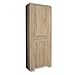 Produktbild FORTE CALPE Schrank 70, Kleiderschrank klein Flurschrank schmal Garderobenschrank Skandinavisch Drehtürenschrank 1-türig Holzdekor: Sonoma Eiche, 69 cm breit x 198 cm hoch x 42 cm tief