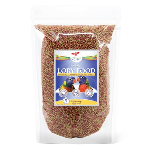 Scenic Lory Pellets Bird Food | Lories, Lorikeets, and Hanging Parrots | Formulated Diet | 2 LB