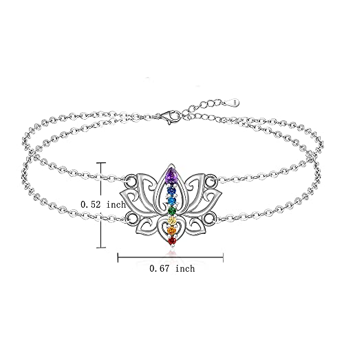 Talonior-7-Chakra-Anklet-Lotus-Flower-Chakra-Ankle-Bracelet-for-Women-Sterling-Silver-Yoga-Healing-Stones-Lotus-Anklets-Layered-Mom-Mothers-Day-Birthday-Christmas-Gifts-Sterling-Silver-Cubic-Zirconia