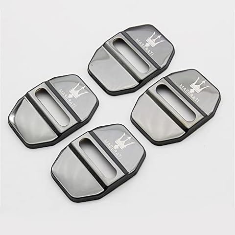 ADDG 4Pcs Car Door Lock Striker Cover Stainless Steel Protection Buckle Trim For Maserati Ghibli Levante Quattroporte 2013-2019 Cover