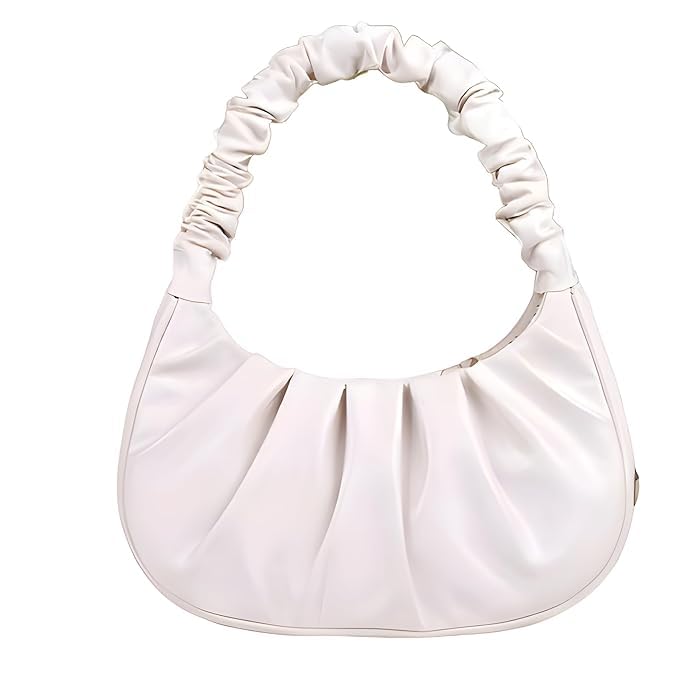 HAYSCH Fashionable for Women cute Hobo Tote Handbag Mini Clutch with Zipper (White) (B0D9R2NZ9T) Amazon Price History, Amazon Price Tracker