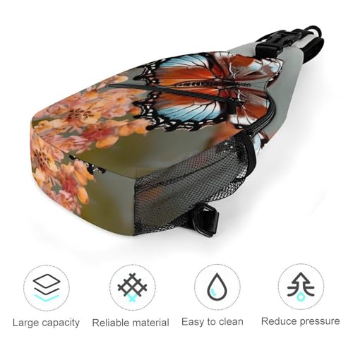 Bolso tipo sling con diseño floral para senderismo y uso casual miniatura 5