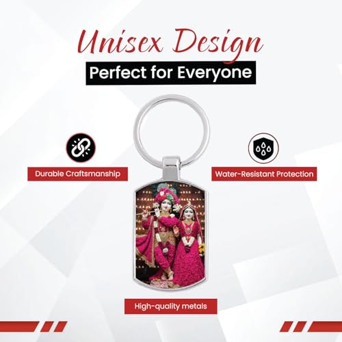 Image of Stylish Metal Keychains with Permanent Glossy Print - Inspirational Quotes & Spiritual Designs - Perfect Key chains for loved ones, Personal Use, Gifts & Return Gifts
