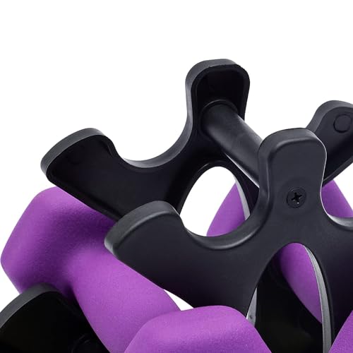 Image of KAKSS Neoprene Workout Fixed Weight Dumbbell(Proudly Made In India) (20-Pound Total - 3 Pairs(2Lb,3Lb,5Lb) With Stand)