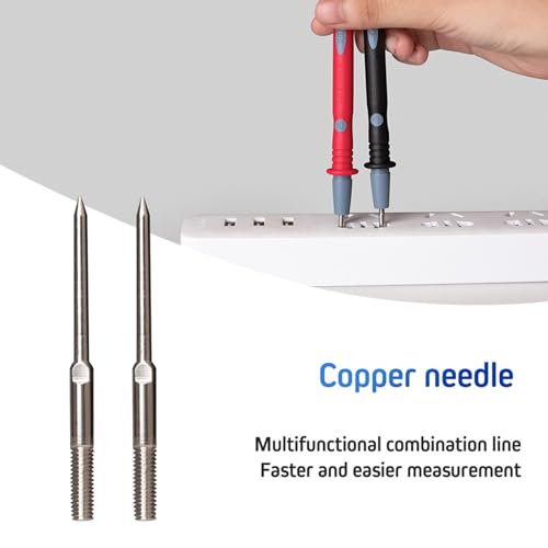 Image of Multimeter Test Leads Kit with Alligator Clips, 12Pcs Professional Multimeter Probe Kit with Replaceable Alligator Clips 1000V 20A