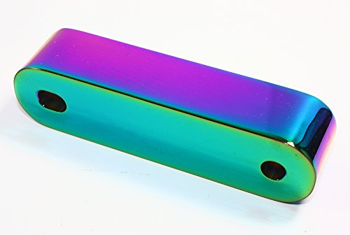 Aluminum Neo Chrome Engine Motor Swap Hood Vent Riser Spacers + Bolt in Pair Compatible with Honda/Acura