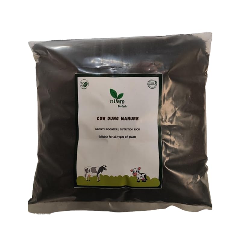 NIRAM BIOTECH Planting Soil (Soil, Mulches & Planting Media) | Cow Dung Manure | Growth Booster and Soil Enhancer | Ideal for All Types of Plants | 10 KG