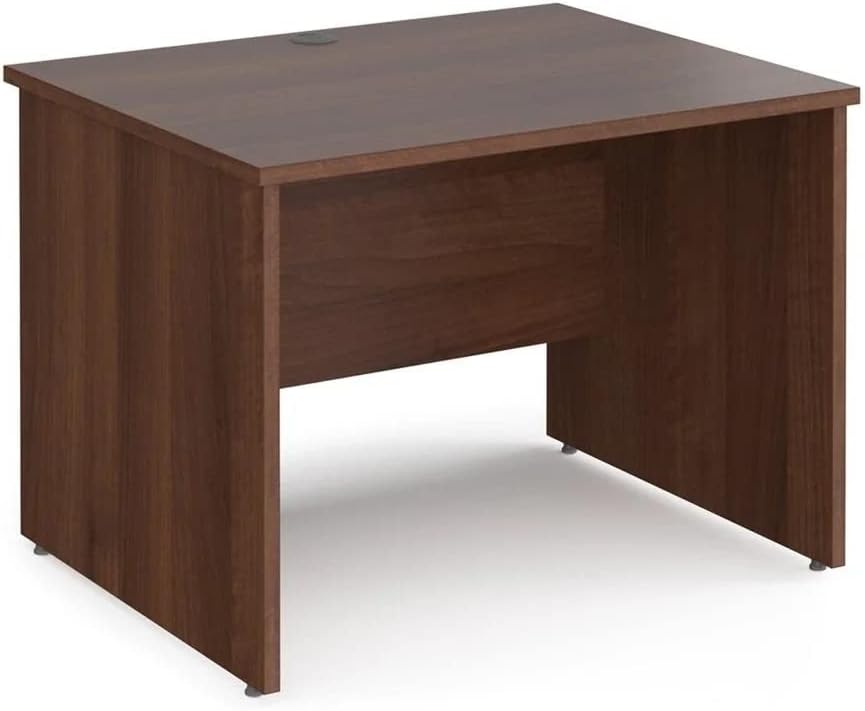DAMS Maestro 25 Rectangle Desk 800 Mm Deep With Panel End Leg, Walnut, 100 Cm