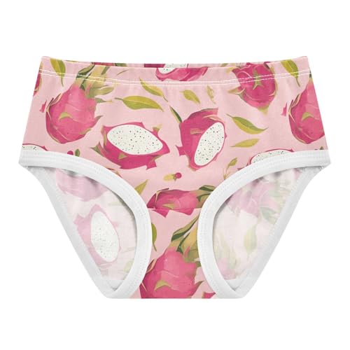 Wusikd Dragon Fruits Pink Girls' Underwear Cotton Girls Briefs Soft Toddler Underwear 2T