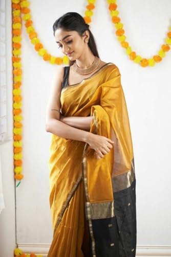 Image of Women's Cotton Soft Silk Sarees | Jamdani Cotton Saree With Attach Unstitched Blouse Piece
