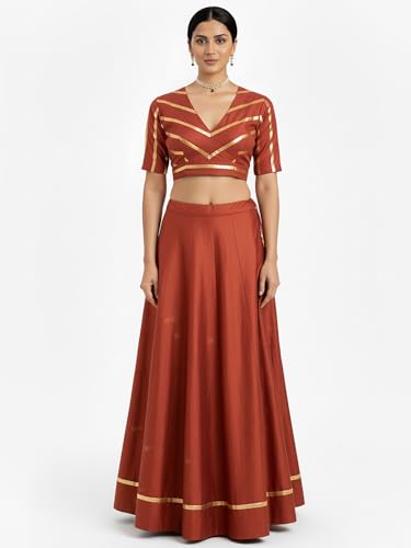 Image of Thevasa Women's Everyday Divine Depth V Neck Half Sleeves Blouse