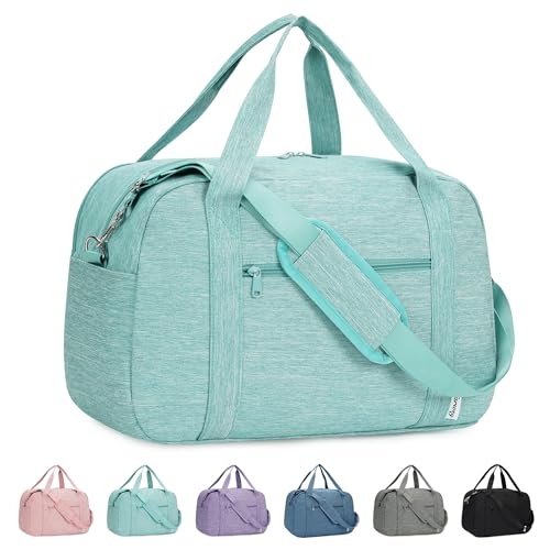 for Easyjet Cabin Bag 45X36X20 Underseat with Laptop Compartment 14 Inch Travel Duffel Bag with Wet Pocket Weekender Overnight Carry on Luggage for Women and Men 25L (Mint Green)
