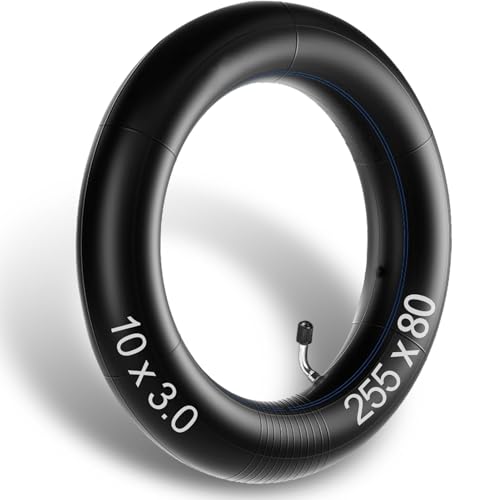 GLDYTIMES 10x3 Tire 255x80 80/65-6 Off-road Rubber Inner Tube Replacement for Nanrobot/Apollo Pro/Kugoo M4 Pro/Varla Eagle/Yume Y10/Joyor S10 Electric Scooter~Anti-explosion Tyre with 45 Degree Valve
