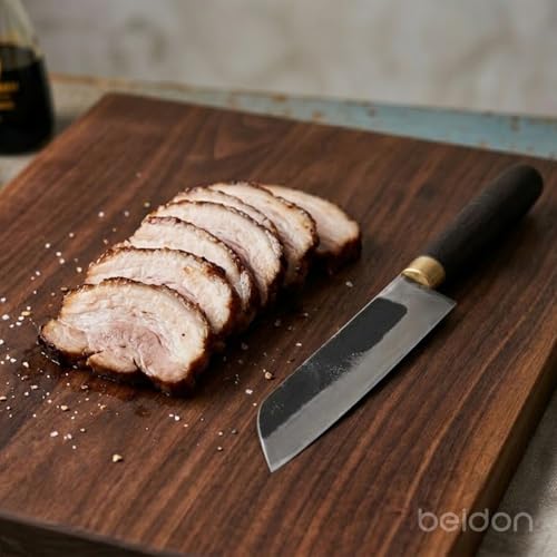 Image of Iron Kitchen Knife | Wooden Handle Meat & Fish Cutting Knife | Vegetable Cutter | Traditional Naadan Kathi-Kathi | Knife for Kitchen Use |27 * 3 * 2.5