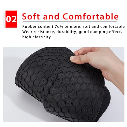 NICENEEDED 1 Paar Schuhersatz Gummisohle Reparatur 13\ Rutschfester Sohlenschutz Mit Sechseckigem Haineycomb Muster Schwarze Schuhsohlenreparatur Für DIY Stiefel