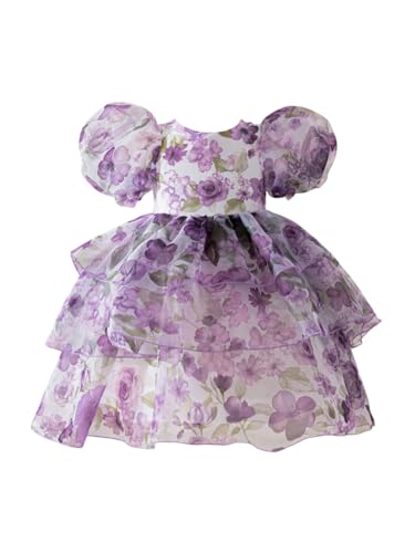 Image of TAGAS Girls' Princess Dress | Girl Floral Print Dress |Dresses birthdaydress for Babygirls |