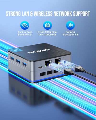 undefined GMKtec Mini PC Intel N150(Turbo 3.6GHz) 12GB DDR5 512GB SSD Dual LAN, Desktop Mini Computer 4K Triple Display, WiFi6, BT5.2, Energy Efficient Nucbox G2 Plus の商品画像 2