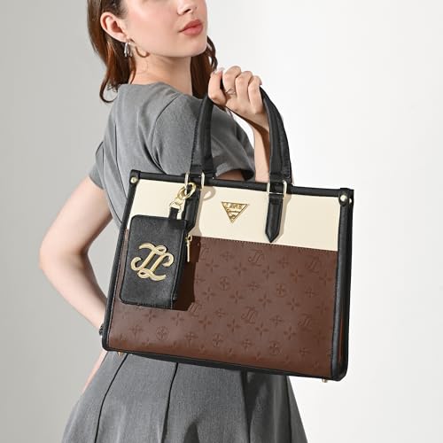 Image of Lavie Signature Women's Ithaca Colourblock Tote Handbag for Women | Tote Bag for Work | Ladies purse | Stylish Shoulder Bag | Gift for Women